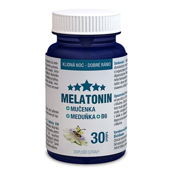 DÁREK CLINICAL Melatonin Mučenka Meduňka B6 30 tablet