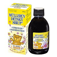 DÁREK DR. MÜLLER Müllerův dětský sirup s jitrocelem, mateřídouškou a vitamínem C 245 ml