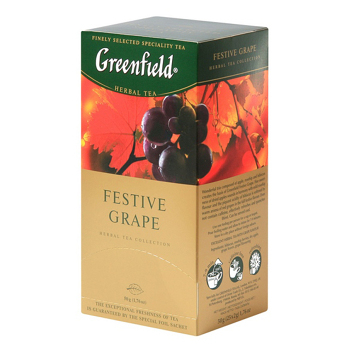 DÁREK GREENFIELD Herbal Festive Grape přebal 25x2g