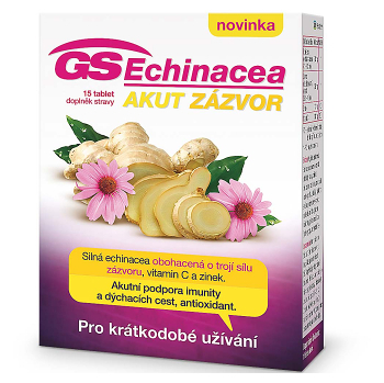 DÁREK GS Echinacea Akut zázvor 15 tablet