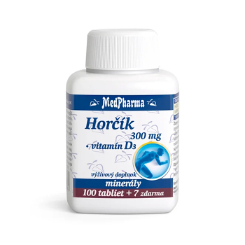 DÁREK MEDPHARMA Hořčík 300 mg + vitamin D3 107 tablet () - Vícesložkové