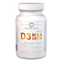 DÁREK PHARMA ACTIV Vitamin D3 MAX 4000 I.U. 100 tablet