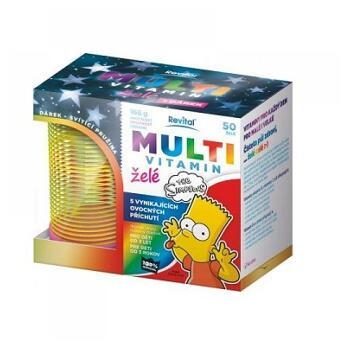 Dárek REVITAL The Simpsons Multivitamin želé 50 želé + svítící pružina