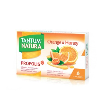 Dárek Tantum Natura Orange&Honey 15 gumových pastilek