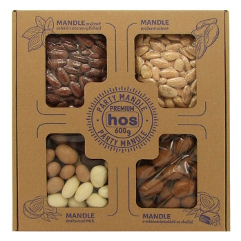 HOS Dárková kazeta mandle 500 g (Mandle) - Sladké, Slané, Pražené