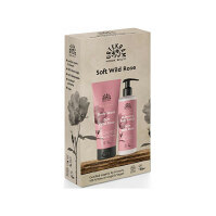 URTEKRAM Dárková sada Divoká růže sprchový gel a tělové mléko 200 ml + 245 ml