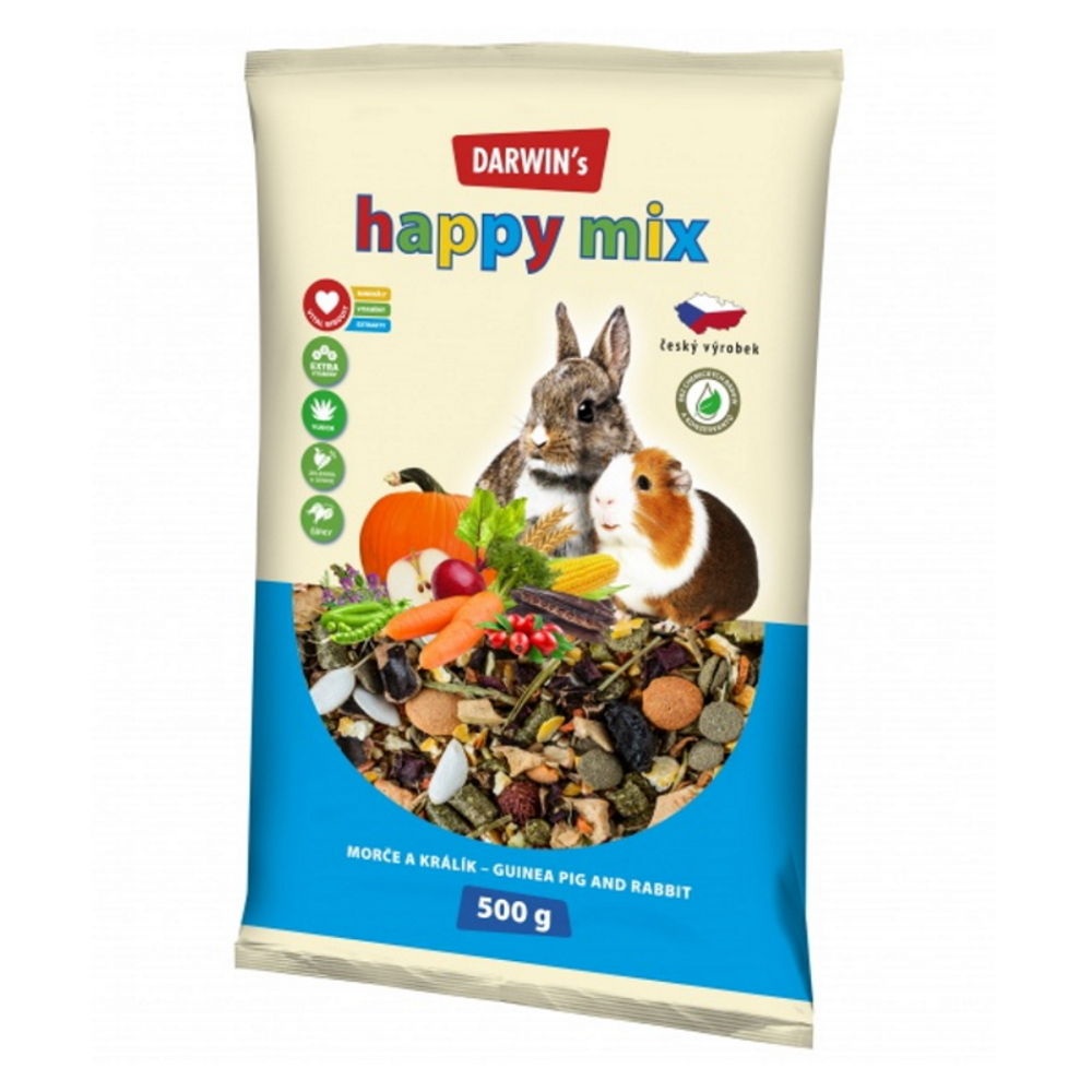Levně DARWIN'S Morče králík happy mix 500 g