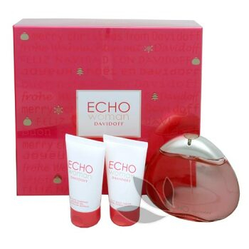 Davidoff ECHO Woman - parfémová voda s rozprašovačem 100 ml + tělové mléko 50 ml + sprchový gel 50 ml