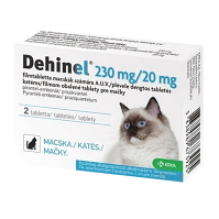 DEHINEL 230 mg/20 mg tablety pro kočky 2 ks
