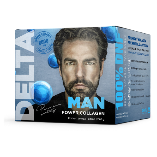 E-shop DELTA MEDICAL Man power collagen 8000 mg příchuť jahoda a citrón 240 g