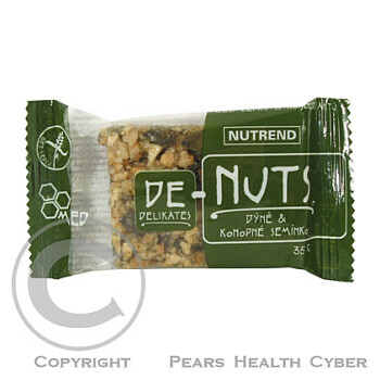 DeNuts Ořechová tyčinka 35g dýně&konopné semínko