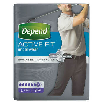 DEPEND Active-Fit absorpční kalhotky pro muže 7 kapek vel. L 8 kusů