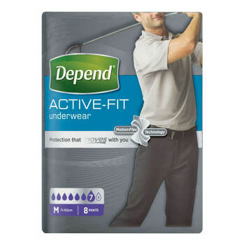 DEPEND Active-Fit inkontinenční kalhotky pro muže 7 kapek vel. M 8 kusů
