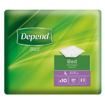 DEPEND® Podložky Large 60 x 90 cm 10 kusů (Inkontinenční podložky)