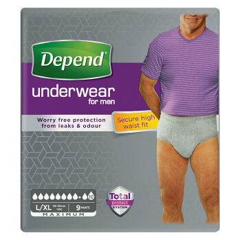 DEPEND Maximum inkontinenční kalhotky pro muže L/XL 9 ks