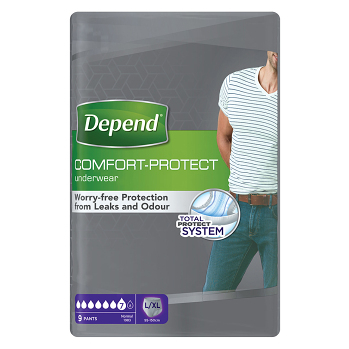 DEPEND Normal inkontinenční kalhotky pro muže velikost L/XL 9 kusů