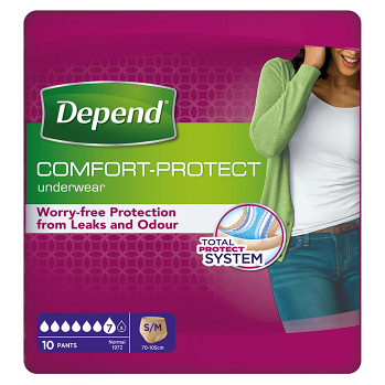 DEPEND Normal inkontinenční kalhotky velikost S/M 10 kusů (Inkontinenční kalhotky natahovací)