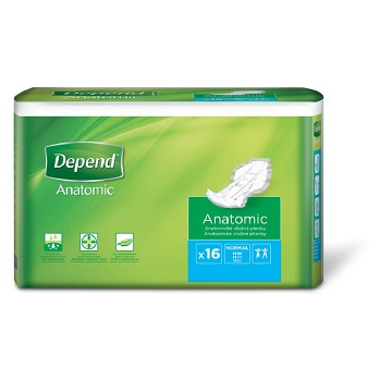 DEPEND® Vložné pleny Normal 16 kusů (Inkontinenční vložné pleny)