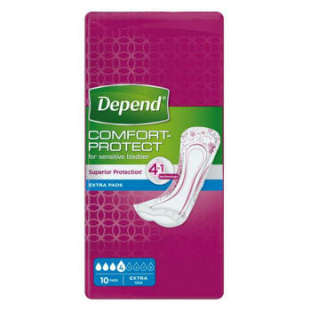 DEPEND Pads Extra inkontinenční vložky 4 kapky 10 ks