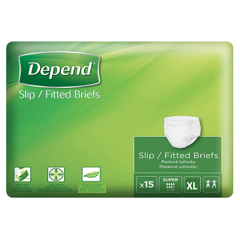 DEPEND® Plenkové kalhotky Slip Super velikost XL 15 kusů (Inkontinenční kalhotky zalepovací)