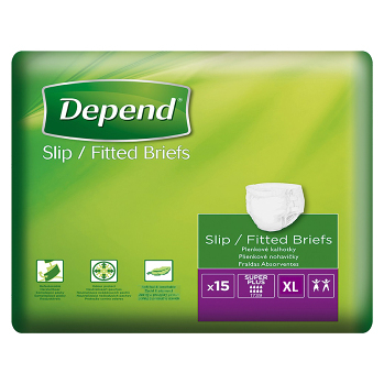 DEPEND® Plenkové kalhotky Slip Super Plus velikost XL 15 kusů (Inkontinenční kalhotky zalepovací)