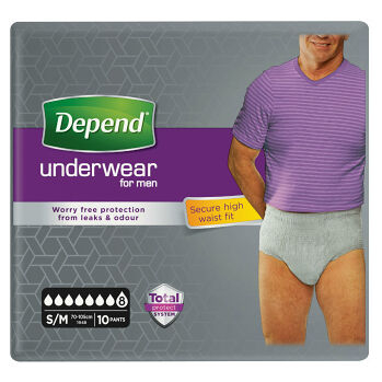 DEPEND Super inkontinenční kalhotky pro muže S/M 10 ks