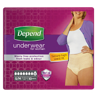 DEPEND Super inkontinenční kalhotky velikost S/M 10 kusů
