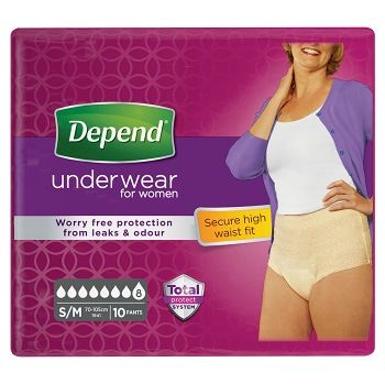 DEPEND Super inkontinenční kalhotky velikost S/M 10 kusů (Inkontinenční kalhotky natahovací)
