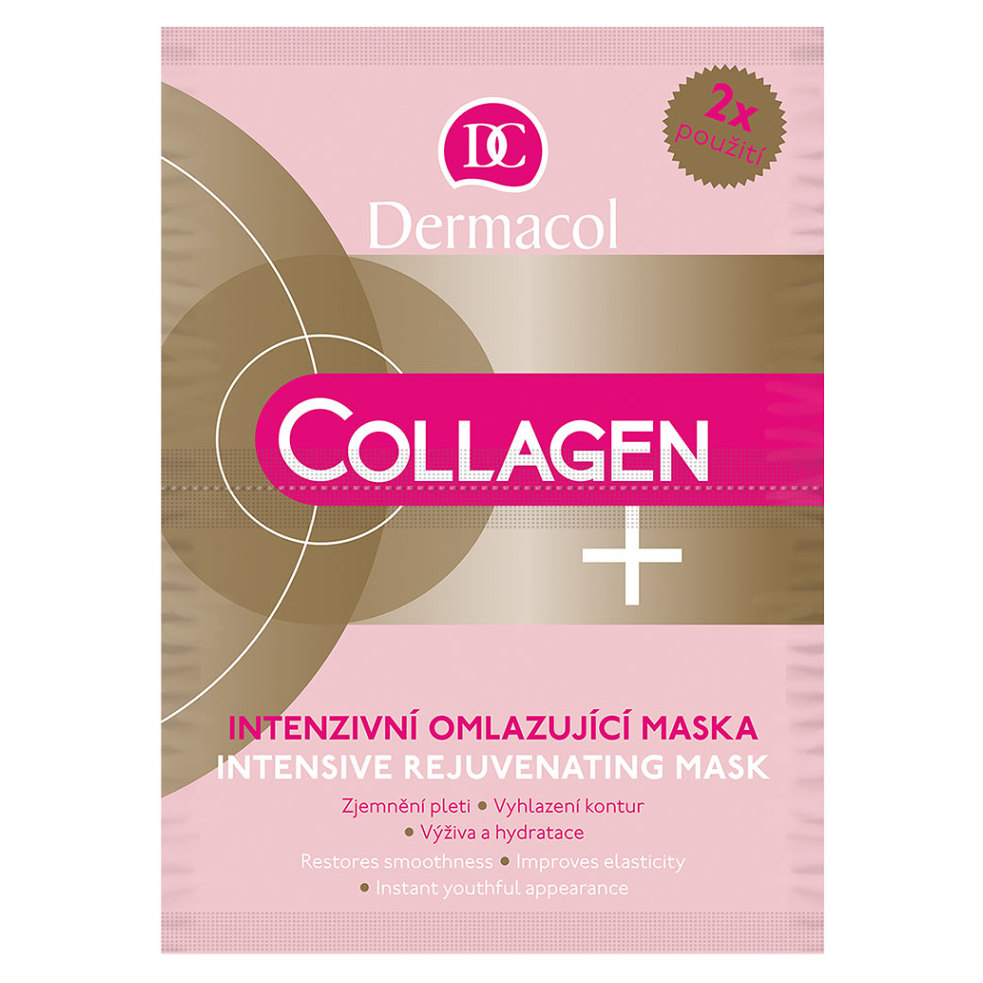 Levně DERMACOL Collagen+ Intenzivní omlazující pleťová maska 2 x 8 ml