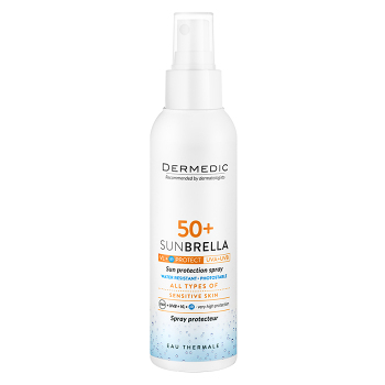 DERMEDIC Sunbrella Mléko na opalování ve spreji SPF50+ 150 ml (Dermokosmetika opalovací mléka a gely) - Voděodolné, Hypoalergenní