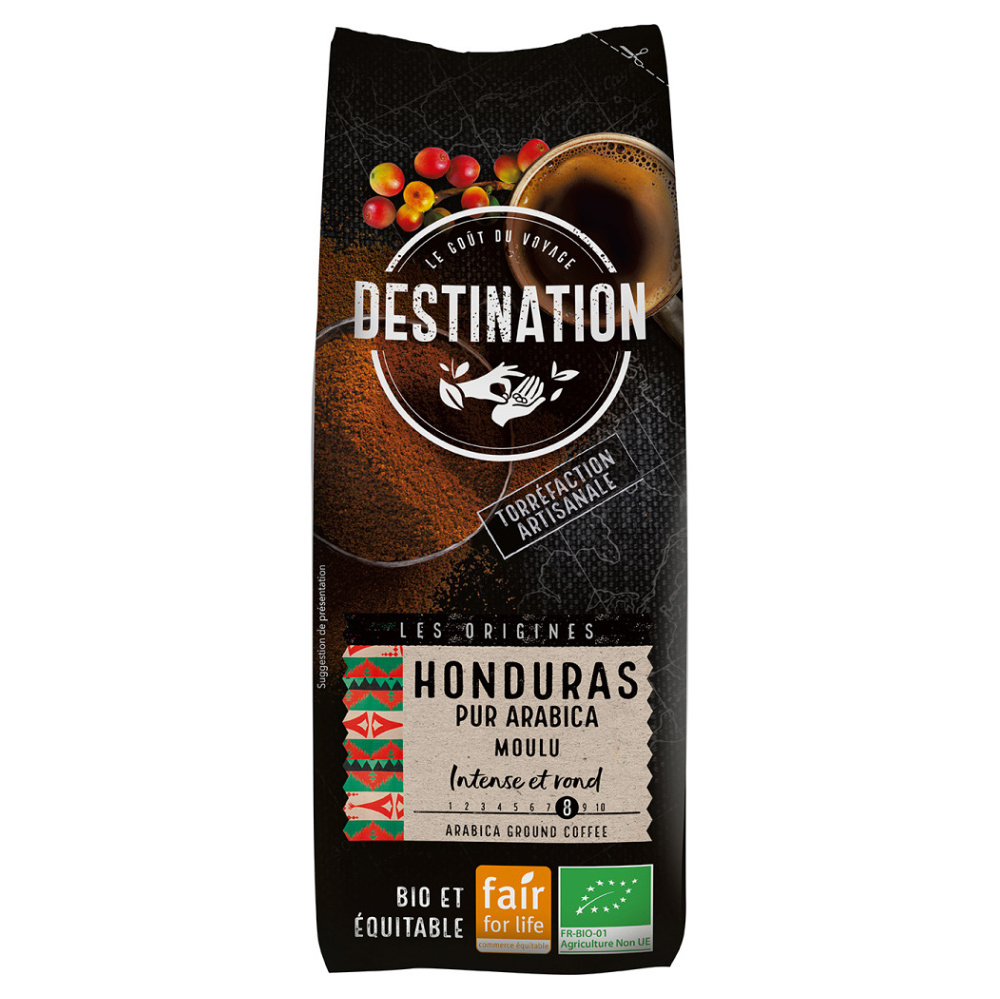 E-shop DESTINATION Káva mletá Honduras BIO 250 g