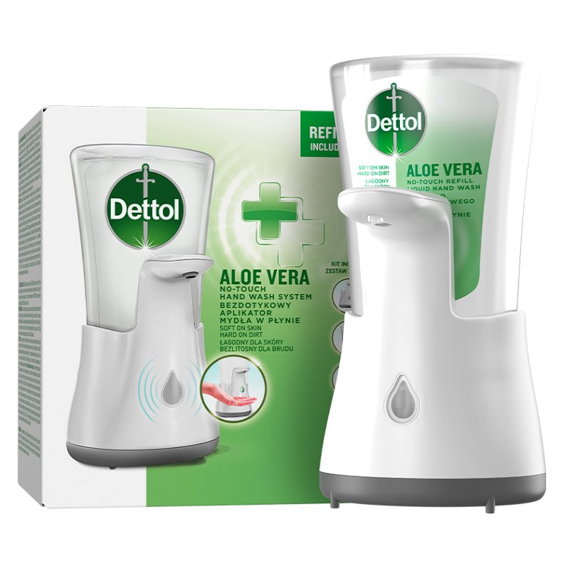 Levně DETTOL Bezdotykový dávkovač mýdla Aloe Vera a vitamín E 250 ml