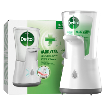 DETTOL Bezdotykový dávkovač mýdla Aloe Vera a vitamín E 250 ml, poškozený obal