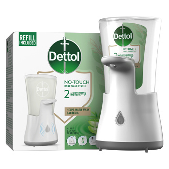 DETTOL Bezdotykový dávkovač mýdla Aloe Vera a vitamín E 250 ml (Bezdotykové dávkovače) - Bezdotykový