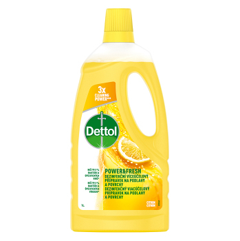 DETTOL Power & Fresh Dezinfekční na podlahy a povrchy Citron 1 l (Prostředky na podlahu) - Dezinfekční