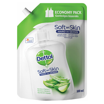 DETTOL Tekuté mýdlo náhradní náplň Aloe Vera a vitamín E (500 ml)