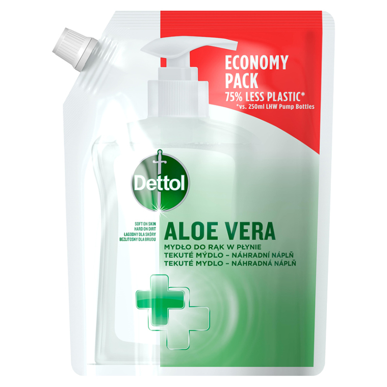 E-shop DETTOL Tekuté mýdlo náhradní náplň Aloe Vera a vitamín E 500 ml