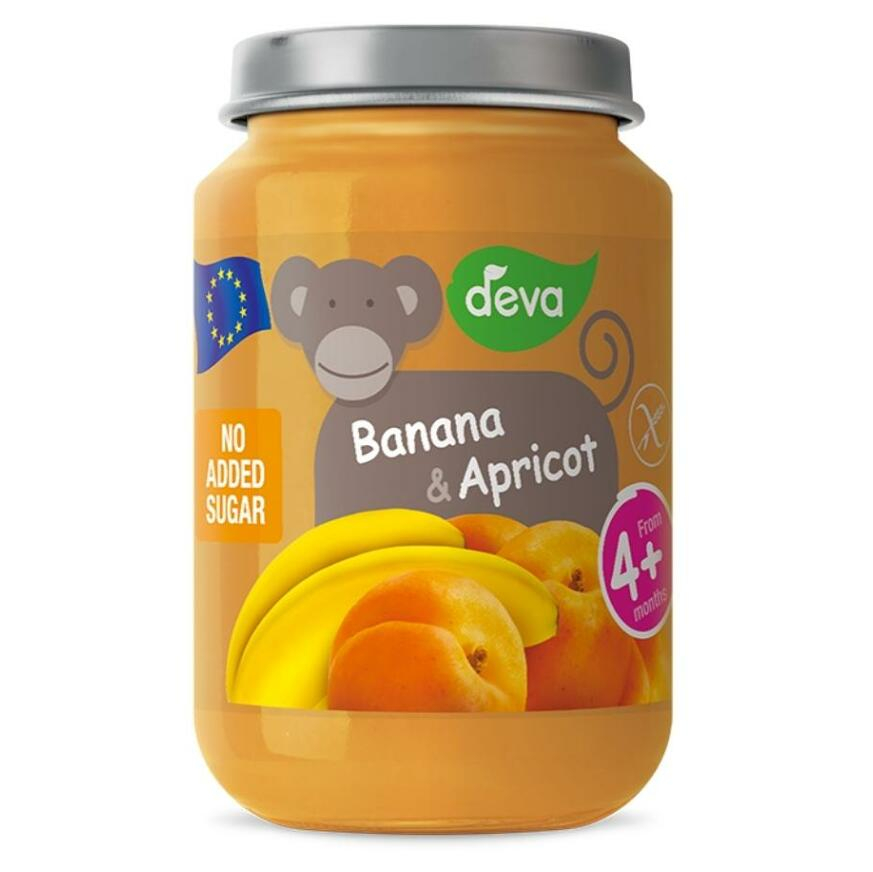 E-shop DEVA Ovocný příkrm Banán a Meruňka od 4.měsíce 200 g