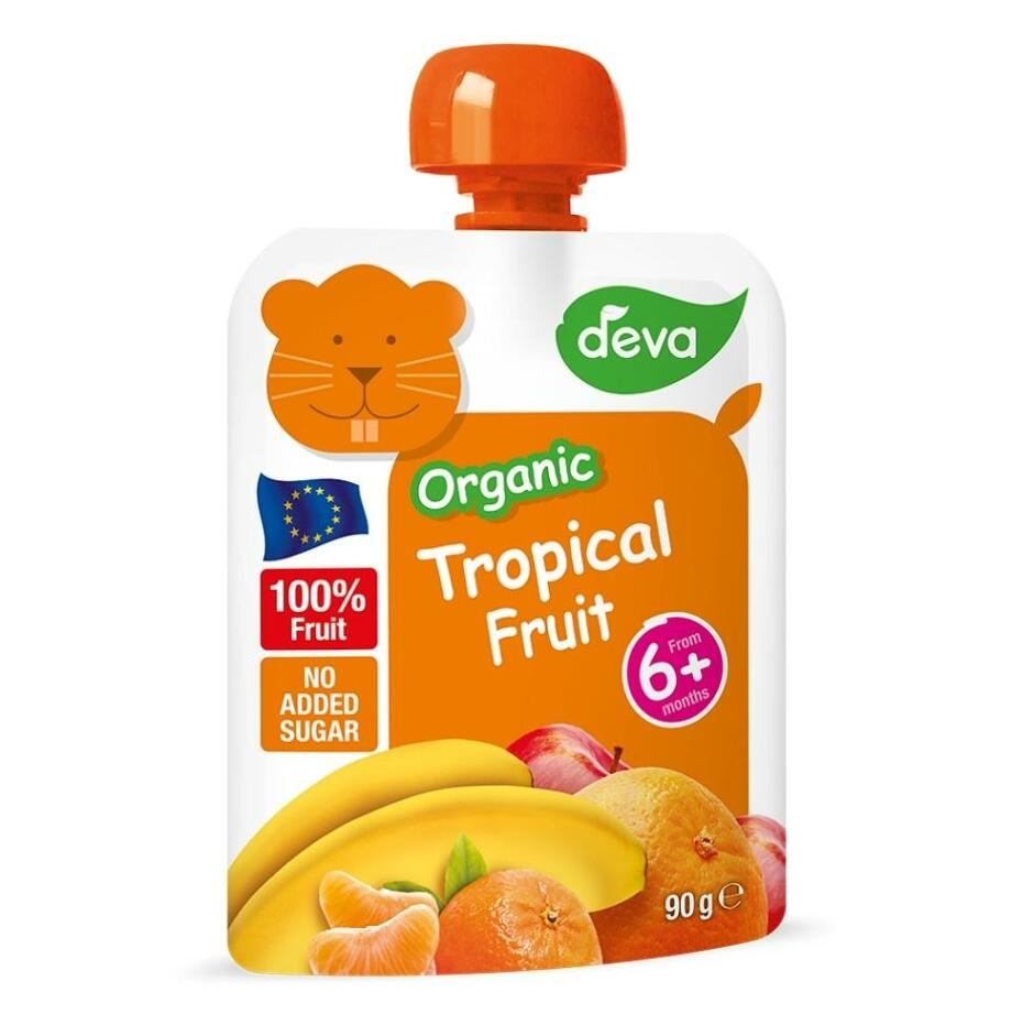 E-shop DEVA Ovocná kapsička 100% ovoce Tropické ovoce od 6.měsíce BIO 90 g