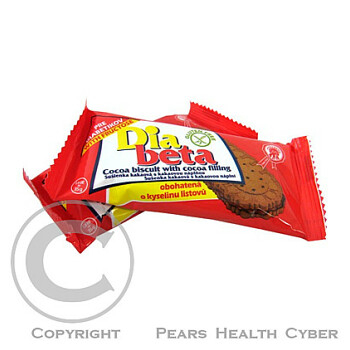 Diabeta Kakaová sušenka s kakaovou náplní 35g
