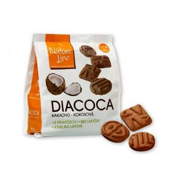 DIACOCA sušenky s fruktózou kakao-kokosovou příchutí 180g
