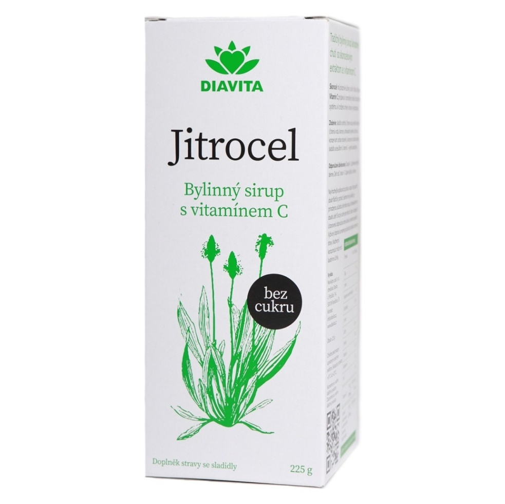 E-shop DIAVITA Jitrocel bylinný sirup bez cukru 225 g
