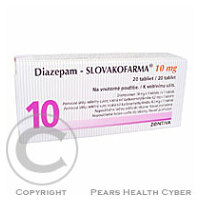 DIAZEPAM SLOVAKOFARMA 10 MG  20X10MG Tablety