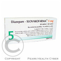 DIAZEPAM SLOVAKOFARMA 5 MG  20X5MG Tablety