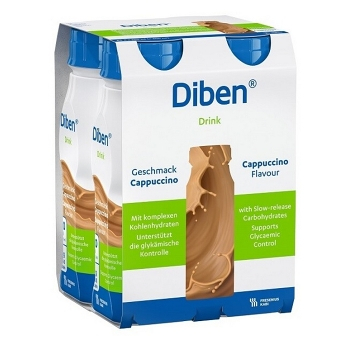 DIBEN Drink Cappuccino 4 x 200 ml (Výživa v nemoci a pro seniory) - Doplňkové