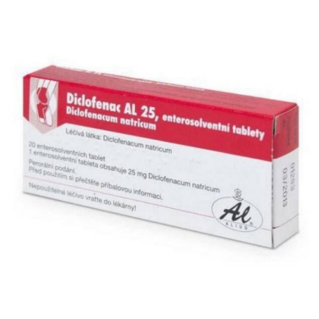 Levně DICLOFENAC AL 25mg enterosolventní tablety 20 kusů