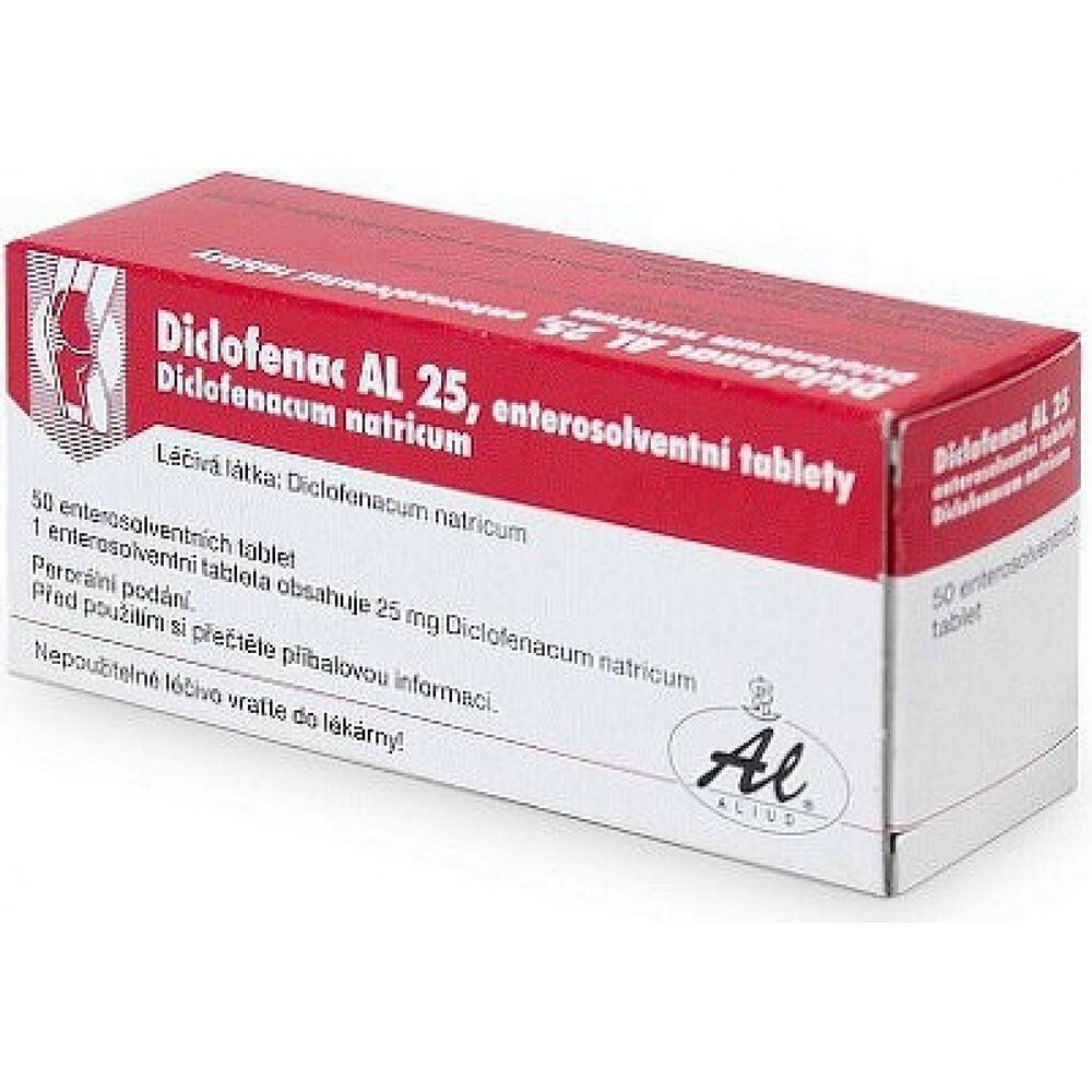 Levně DICLOFENAC AL 25mg enterosolventní tablety 50 kusů