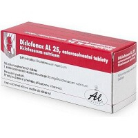 DICLOFENAC AL 25mg enterosolventní tablety 50 kusů