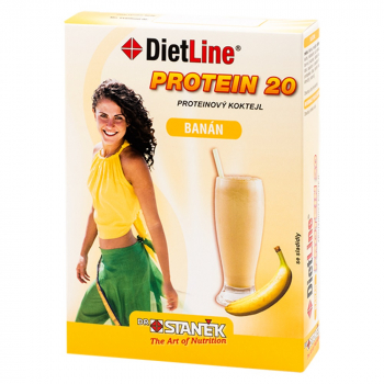 DIETLINE Protein 20 Koktejl Banán 3 sáčky