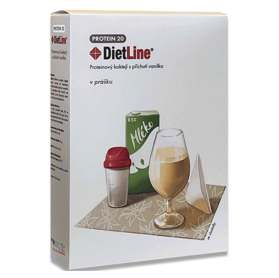 E-shop DIETLINE Protein 20 koktejl vanilka 3 sáčky